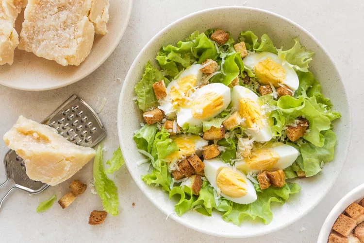 Organic, Free-Range Egg Caesar Salad
